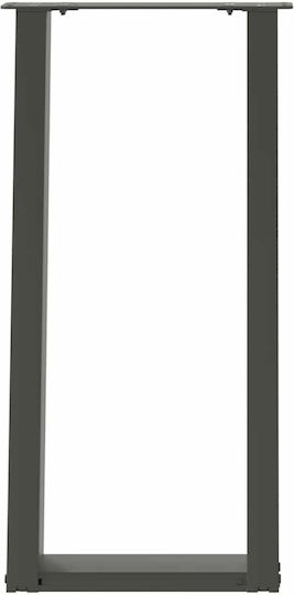 vidaXL Metallisches Möbelbein 2Stücke Für Tisch / Beistelltisch 28x72cm Anthrazit