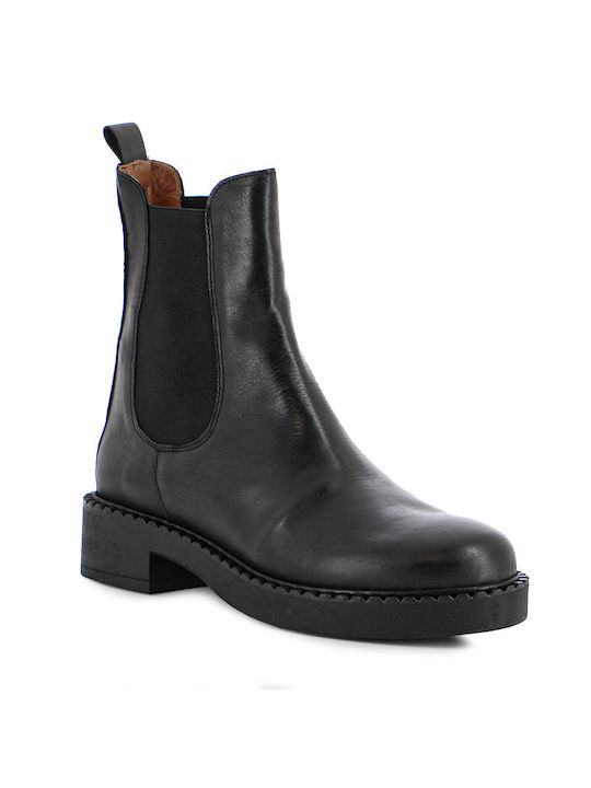Leather Women's Ankle Boots Black