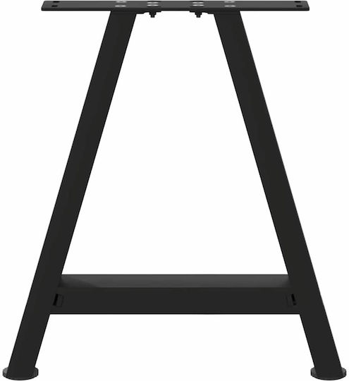 vidaXL Metallic Furniture Leg 2 Pieces Suitable for Table / Coffee Table 38x42cm Black