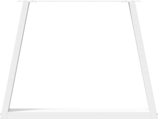 vidaXL Metallic Furniture Legs 2 Pieces Suitable for Table / Coffee Table / Office 100x72cm White