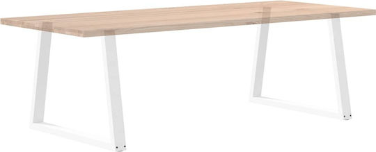vidaXL Metallic Furniture Legs 2 Pieces Suitable for Table / Coffee Table / Office 100x72cm White