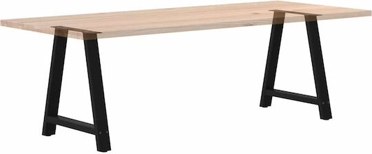 vidaXL Металик Крак На Мебел 2 Бройки Подходящ За Маса / Малка Маса / Офис 80x72см Черен