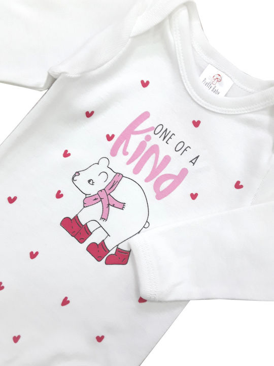 Pretty Baby Baby Bodysuit Long-Sleeved One of a Kind White