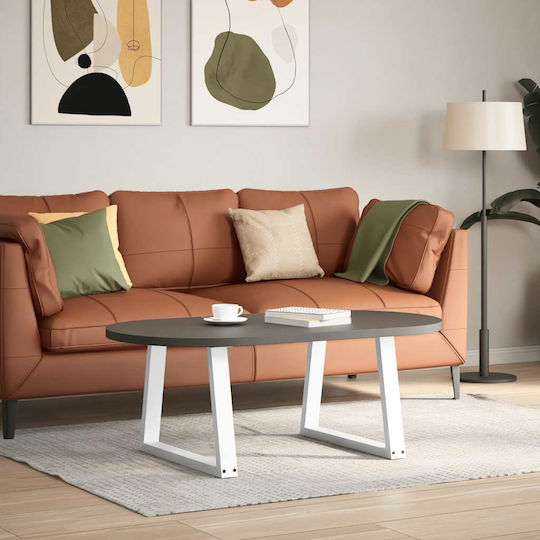 vidaXL Metallic Furniture Leg 2 Pieces Suitable for Table / Coffee Table / Office 60x42cm Brown