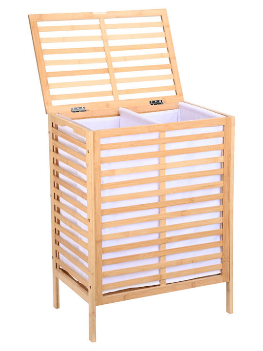 Estia Essentials Coș De Rufe Din Bambus 60lt Cu Capac 53x35x71cm Maro