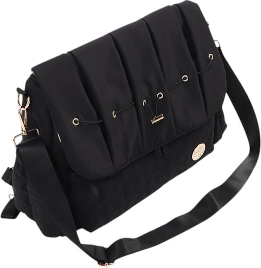 Queen Mother Backpack Diaper Bag Clary Black 42x30x12cm
