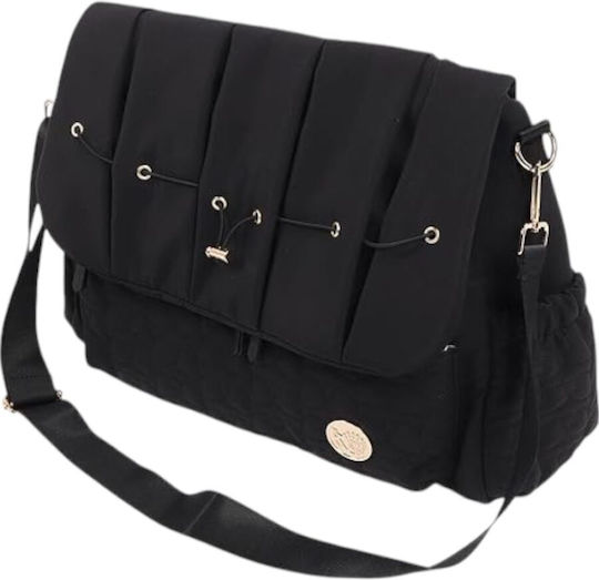 Queen Mother Backpack Diaper Bag Clary Black 42x30x12cm