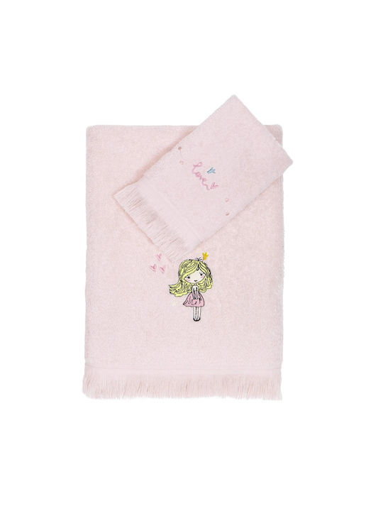 Nimahome Baby Kinderhandtücher Niedliches Set 30x50+70x140 Weiches Rosa