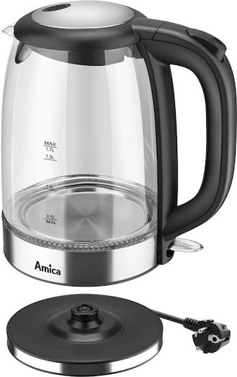 Amica Βραστήρας 1.7lt 2200W Ασημί