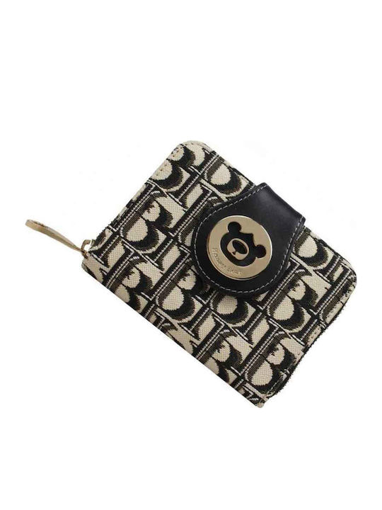 Henney Bear Small Button Wallet Hb Black Hw-027hbb