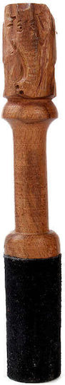 Wooden Stick Singing Bowl Carved Elephant Design 14x2.5cm