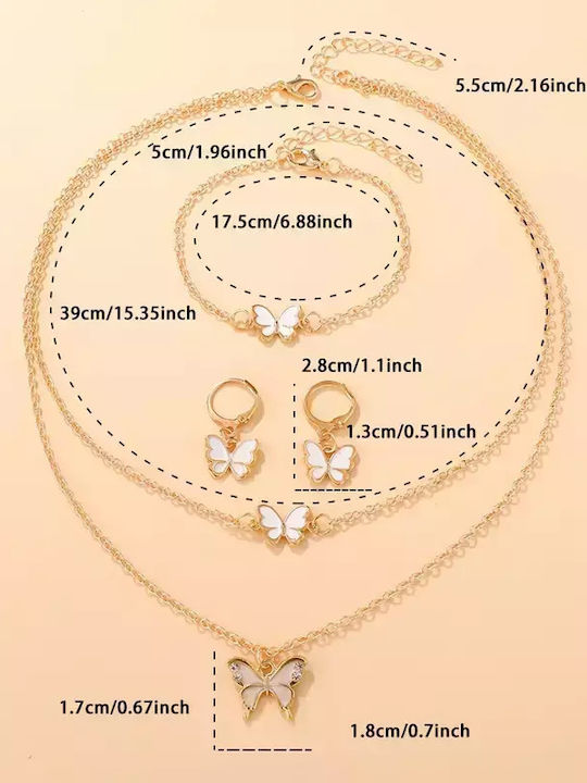 Set with Necklace , Earrings & Bracelet