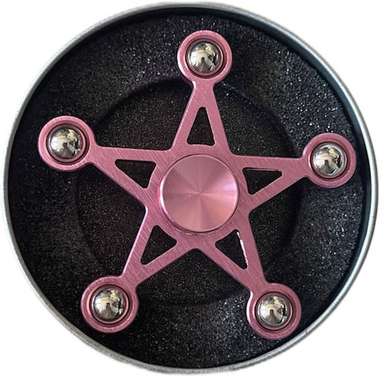 Fidget Spinner Pentagonal Star 4 Minutes Pink Stress Relief Toy