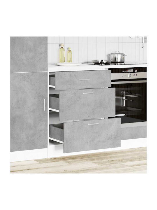 Kitchen Floor Drawer Unit Concrete Grey 60x46x81.5pcs