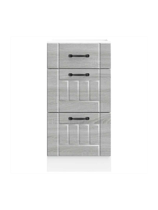 Lucca Kitchen Floor Drawer Unit Sonoma Grey 40x46x81.5pcs