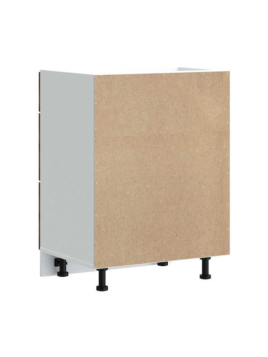 Lucca Comodă de Bucătărie de Podea Smoked Oak 60x46x81.5buc