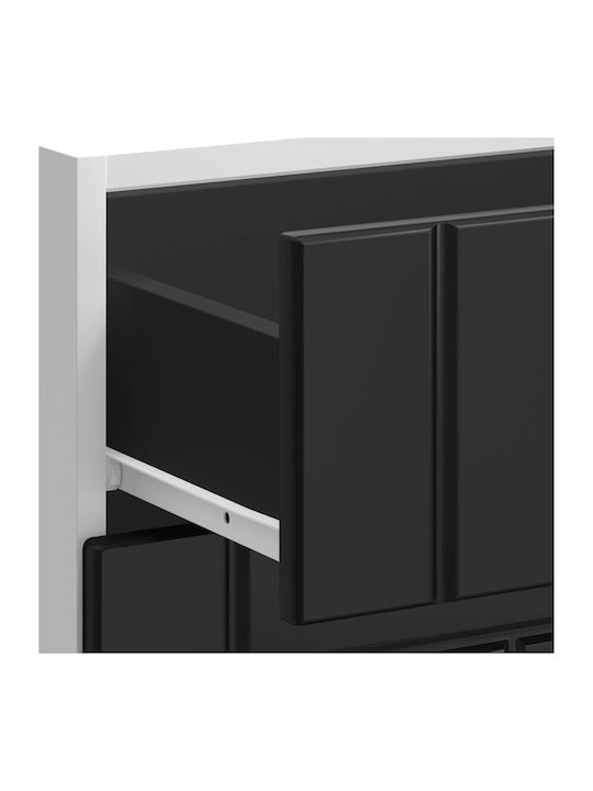 Lucca Comodă de Bucătărie de Podea Negru 60x46x81.5buc