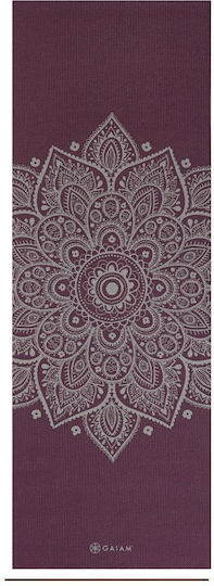Gaiam Midnight Plum Sundial Στρώμα Γυμναστικής Yoga Κόκκινο (173x61cm)