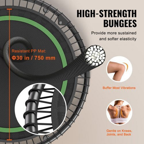Vevor 40" Foldable Mini Fitness Trampoline Handle Adults Yxjsbcdbskzd3pbb6v0