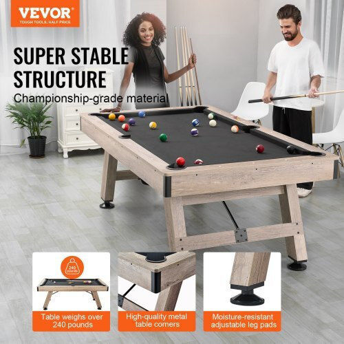 Vevor Τραπέζι Μπιλιάρδου Αμερικάνικο Μ213.4xΠ121.5xΥ80.5cm