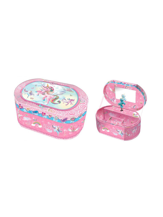 Бебешка играчка Pulio Pecoware овална музикална кутия еднорог