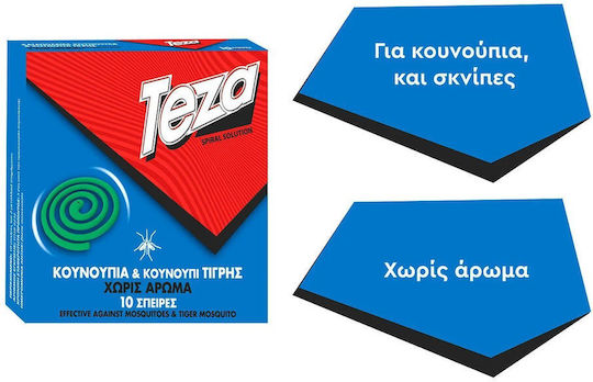 Teza Snake for Mosquitoes 10 coils 10pcs Fragrance-Free
