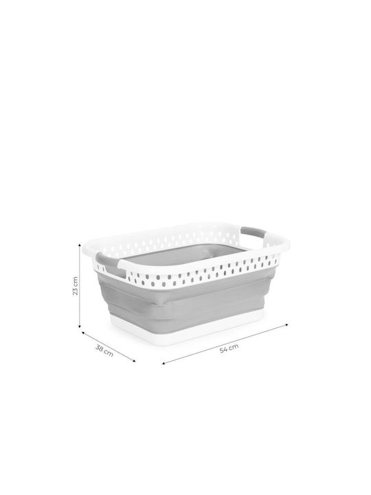 Modernhome Καλάθι Απλύτων Πλαστικό Πτυσσόμενο 20lt 23x38.5x54cm Γκρι
