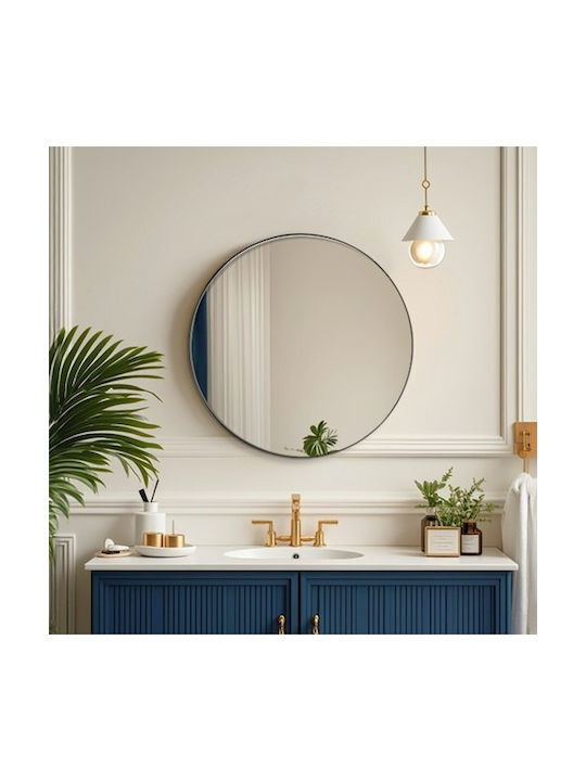 Vevor Wall Mirror with Black Metallic Frame Diameter 76.2cm 1pcs