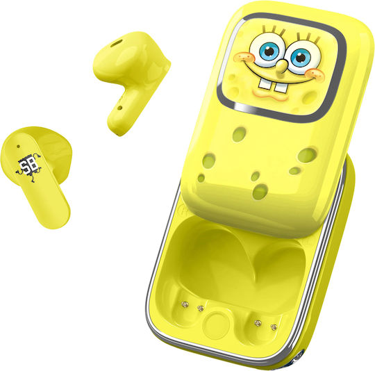 OTL Spongebob Ohrstöpsel Bluetooth-Freisprecheinrichtung Kopfhörer mit Ladeetui Gelb