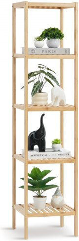 Corner Beige Bookcase 33x33x147cm