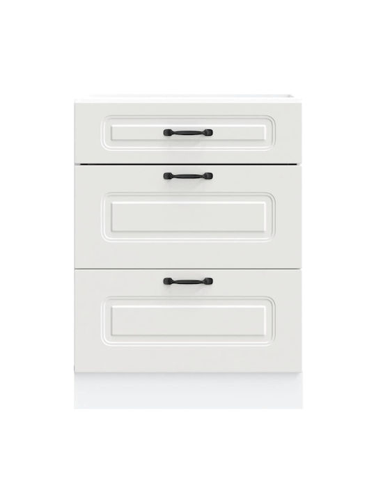 Kalmar Comodă de Bucătărie de Podea Alb 51.5x46x81.5buc