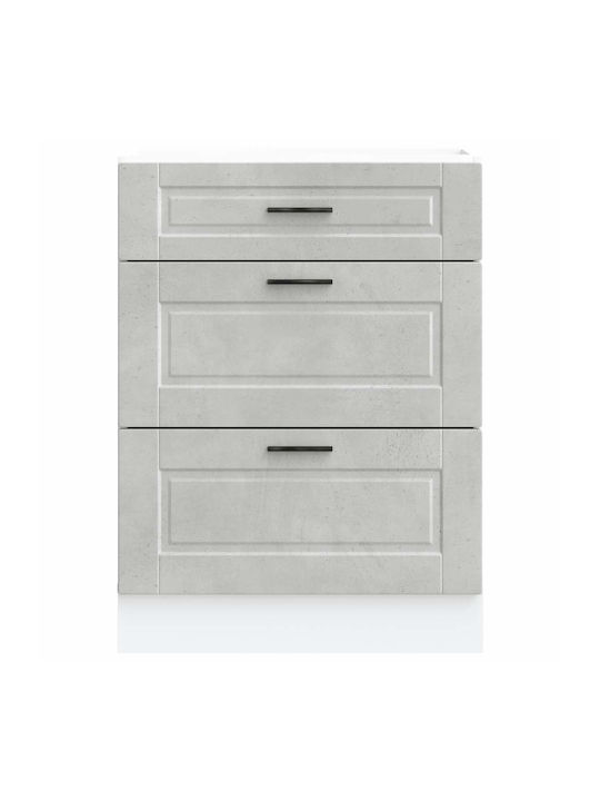 Porto Подова Кухненска Скрин Сив 60x46x81.5бр