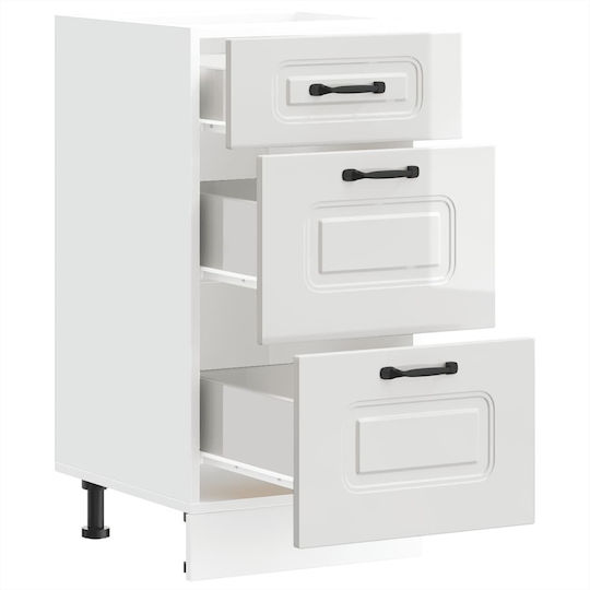 Kalmar Επιδαπέδια Συρταριέρα Κουζίνας Λευκό 40x46x81.5εκ.