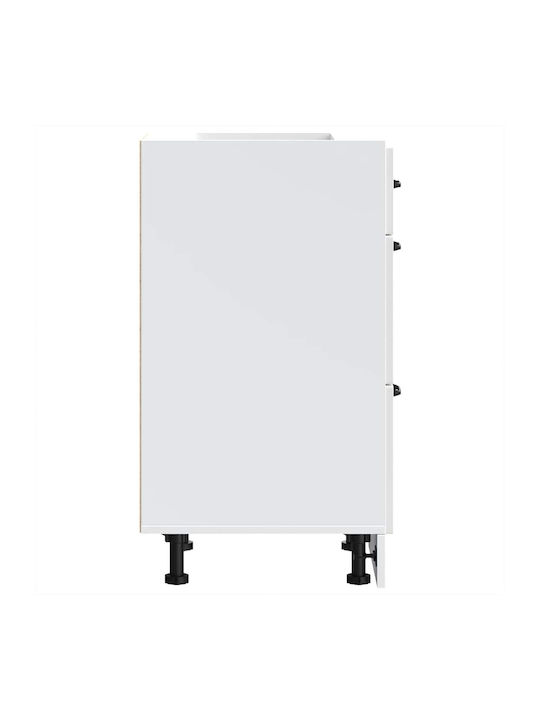 Kalmar Kitchen Floor Drawer Unit White 40x46x81.5pcs