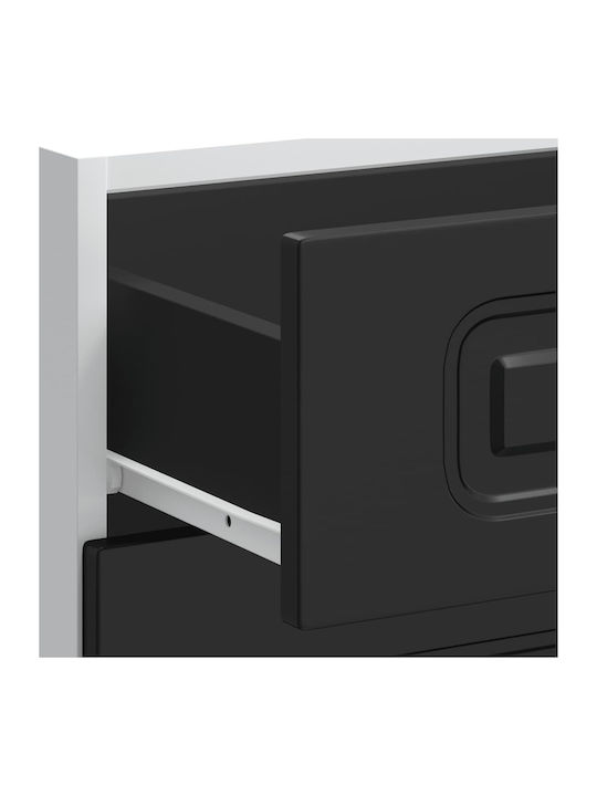 Kalmar Kitchen Floor Drawer Unit Black 51.5x46x81.5pcs