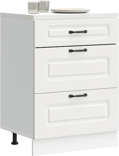 Kalmar Comodă de Bucătărie de Podea Alb 51.5x46x81.5buc