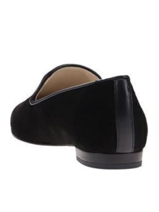 Leather Women's Loafers in Black Color