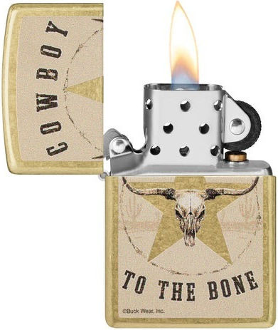 Zippo Buck Wear Αναπτήρας Φλόγας σε Χρυσό χρώμα