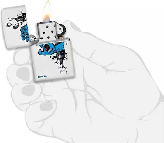 Zippo Santa Cruz Запалка с Пламък в Бял Цвят