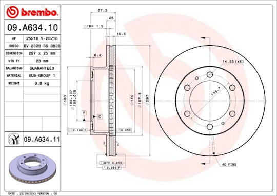 Toyota Hilux Iii Pick-up Kun Tgn Lan Ggn Brembo Brake Disc 09a63411