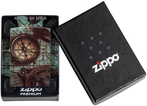 Zippo Compass Brichetă Flacără Multicoloră