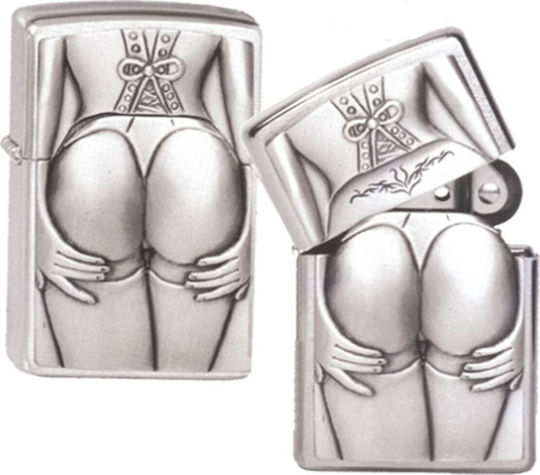 Zippo Girl Αναπτήρας Φλόγας σε Ασημί χρώμα