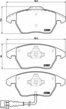 Brake Pads Audi A1 8x1 8xk 8xf Brembo P85075