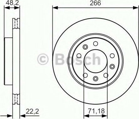 Bosch Brake Discs Front 2pcs for Peugeot 308