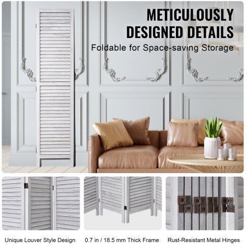 Vevor Διακοσμητικό Παραβάν Ξύλινο 325x170cm Vevor Διακοσμητικό Παραβάν Ξύλινο 325x170cm