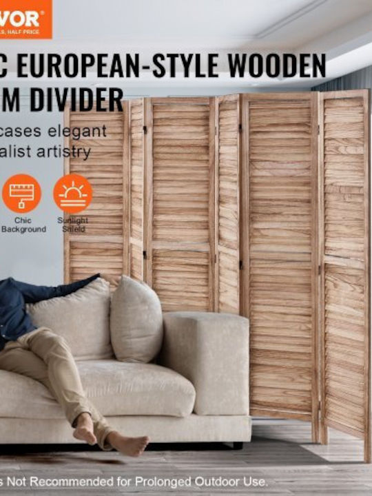 Vevor Decorative Room Divider Wooden 242x170cm