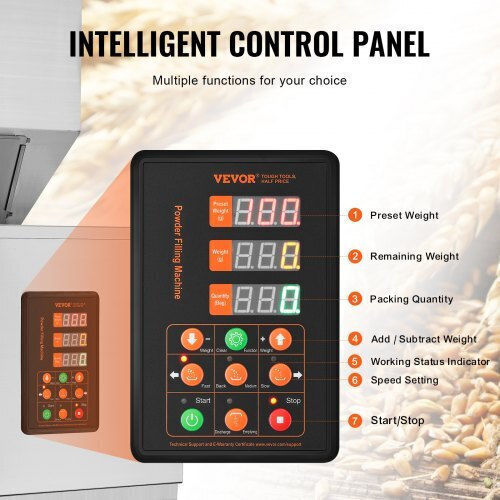Vevor Automatic Particle Filling Machine 10-1000g Stainless Steel Weighing Machine Seeds Tea Grains Ldsklfzjbzd15egl0v2