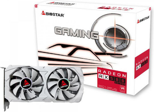 Biostar Radeon RX 580 8ГБ GDDR5 Гейминг 2048sp Бял Видеокарта