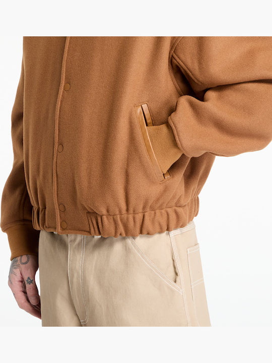 Solo Swoosh Collegejacke Jacke Light British Tan, Light Orewood Brown, White