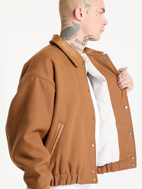 Solo Swoosh Collegejacke Jacke Light British Tan, Light Orewood Brown, White